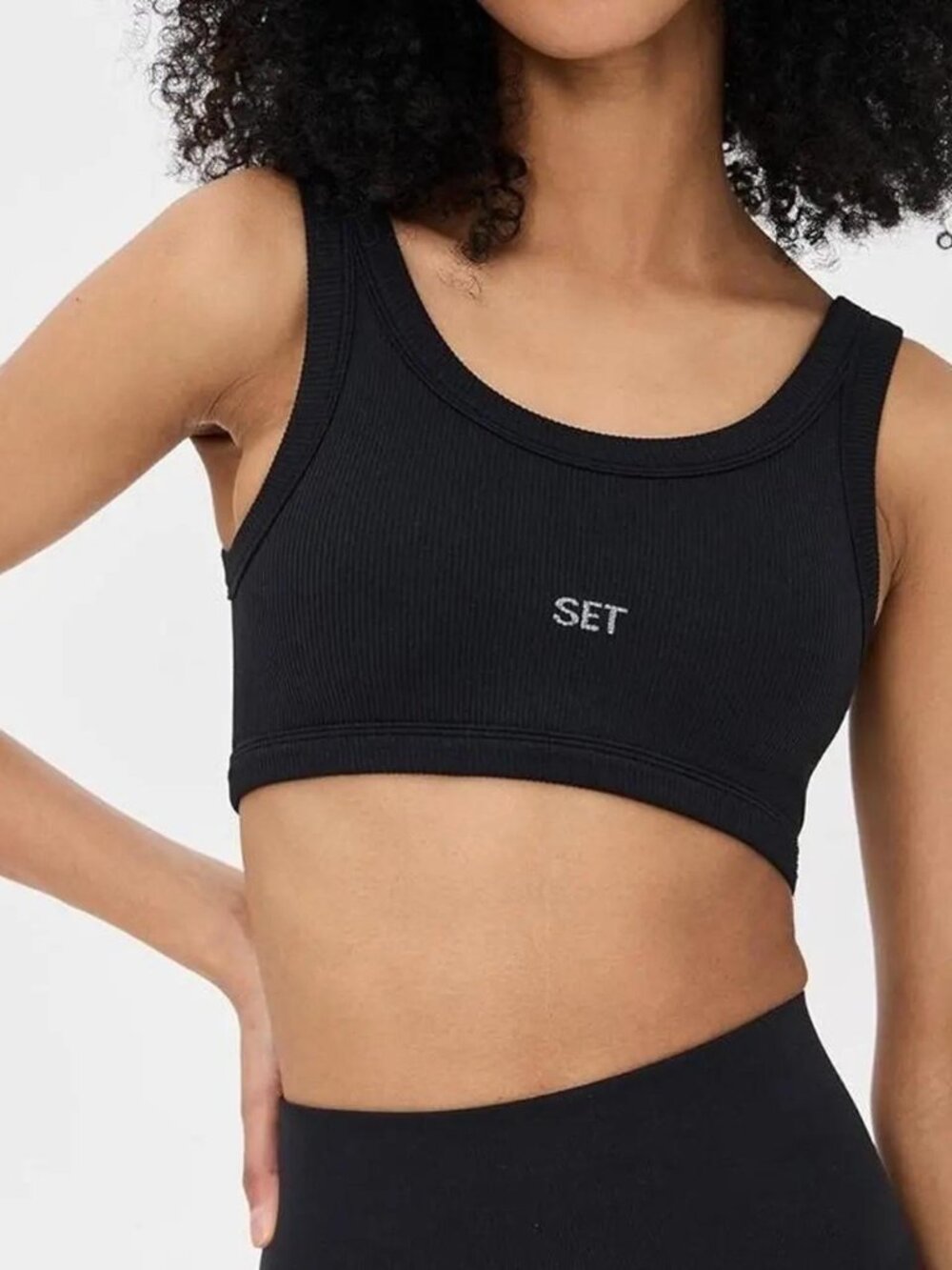 Set Active Ribbed Black Set